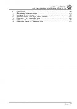 VW Up! 121 (11-16) 3-cyl. 1.0l petrol engines 105 hp repair workshop manual pdf