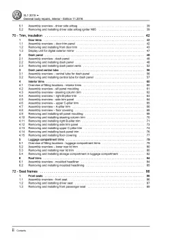 VW XL1 6Z 2012-2016 general body repairs interior repair workshop manual eBook