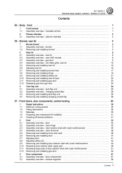 VW XL1 6Z 2012-2016 general body repairs exterior repair workshop manual eBook