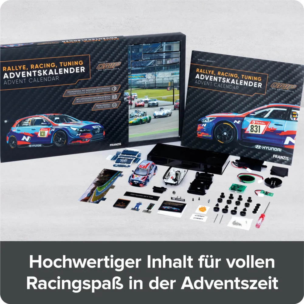 Rallye, Racing, Tuning Adventskalender Advent Calendar by GRIP Franzis Verlag