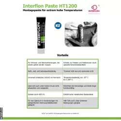 INTERFLON Paste HT 1200 3x 150 ml Tube Hochtemperatur Montagepaste MicPol