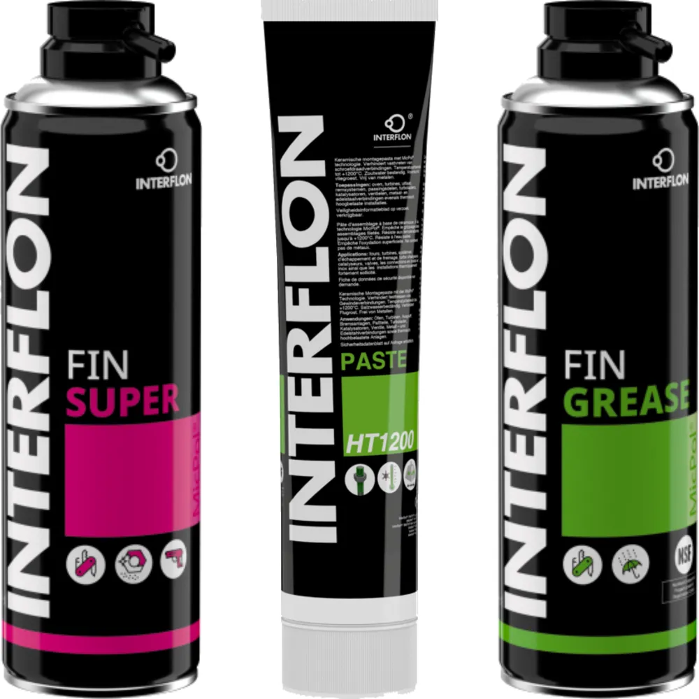 INTERFLON Fin Super Grease HT 1200 Montagepaste Schmiermittel Fett Kriechöl Set