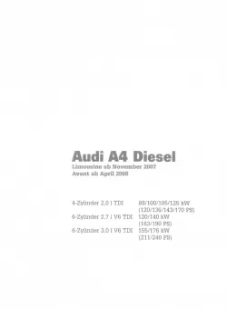 Audi A4 TDI B8 Avant 8K 2007-2015 Jetzt helfe ich mir selbst Reparaturanleitung