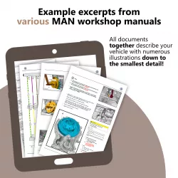 Example excerpts from various repair manuals from Volkswagen