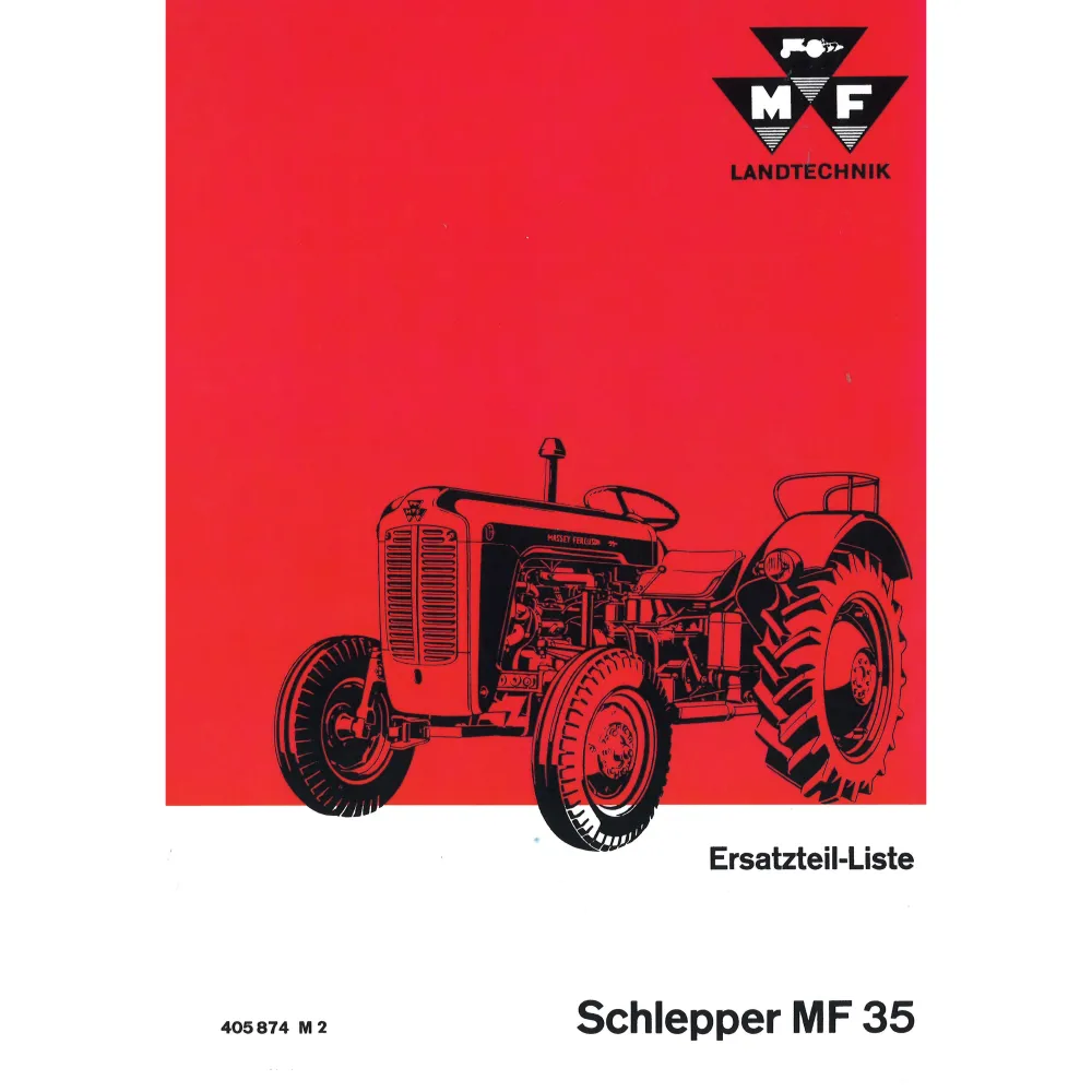 Massey Ferguson MF35 405/874 M2 Dieselmotor Ersatzteilliste Ersatzteilkatalog