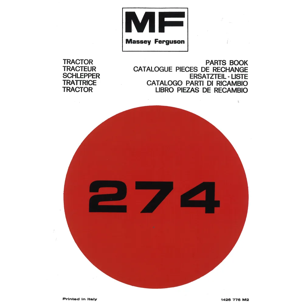 Massey Ferguson MF 274 Schlepper Dieselmotor Ersatzteilliste Ersatzteilkatalog