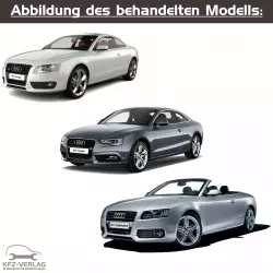 Audi A5 - Typ 8T, 8T3, 8TA - Baujahre 2007 bis 2016 - Fahrzeugabschnitt: Ausgebautes und eingebautes Schaltgetriebe inkl. Kupplung - Reparaturanleitungen zur Reparatur in Eigenregie für Anfänger, Hobbyschrauber und Profis.