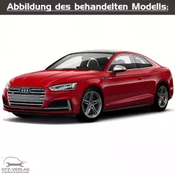 Audi A5 - Typ F5/F53/F57/F5A - Baujahre ab 2016 - Fahrzeugabschnitt: Bremssysteme, Handbremse, Trommelbremse, Scheibenbremse, Bremsbeläge, Bremsklötze, ABS - Reparaturanleitungen zur Reparatur in Eigenregie für Anfänger, Hobbyschrauber und Profis.