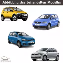 VW Fox - Typ 5Z, 5Z1, 5Z3, 5Z6, 5Z7 - Baujahre ab 2003 - Fahrzeugabschnitt: Bremssysteme, Handbremse, Trommelbremse, Scheibenbremse, Bremsbeläge, Bremsklötze, ABS - Reparaturanleitungen zur Reparatur in Eigenregie für Anfänger, Hobbyschrauber und Profis.