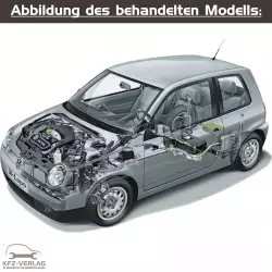 VW Lupo 3L - Typ 6E/6E1 - Baujahre 1998 bis 2006 - Fahrzeugabschnitt: Ausgebautes und eingebautes Schaltgetriebe inkl. Kupplung - Reparaturanleitungen zur Reparatur in Eigenregie für Anfänger, Hobbyschrauber und Profis.