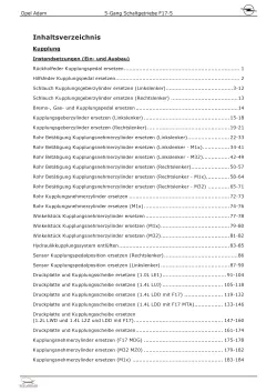 Opel Adam Typ M13 12-19 5-Gang Schaltgetriebe Kupplung M26/MDG Reparaturhandbuch