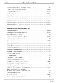 Opel Adam Typ M13 12-19 5-Gang Schaltgetriebe Kupplung M26/MDG Reparaturhandbuch