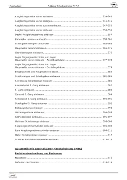 Opel Adam Typ M13 12-19 5-Gang Schaltgetriebe Kupplung M26/MDG Reparaturhandbuch