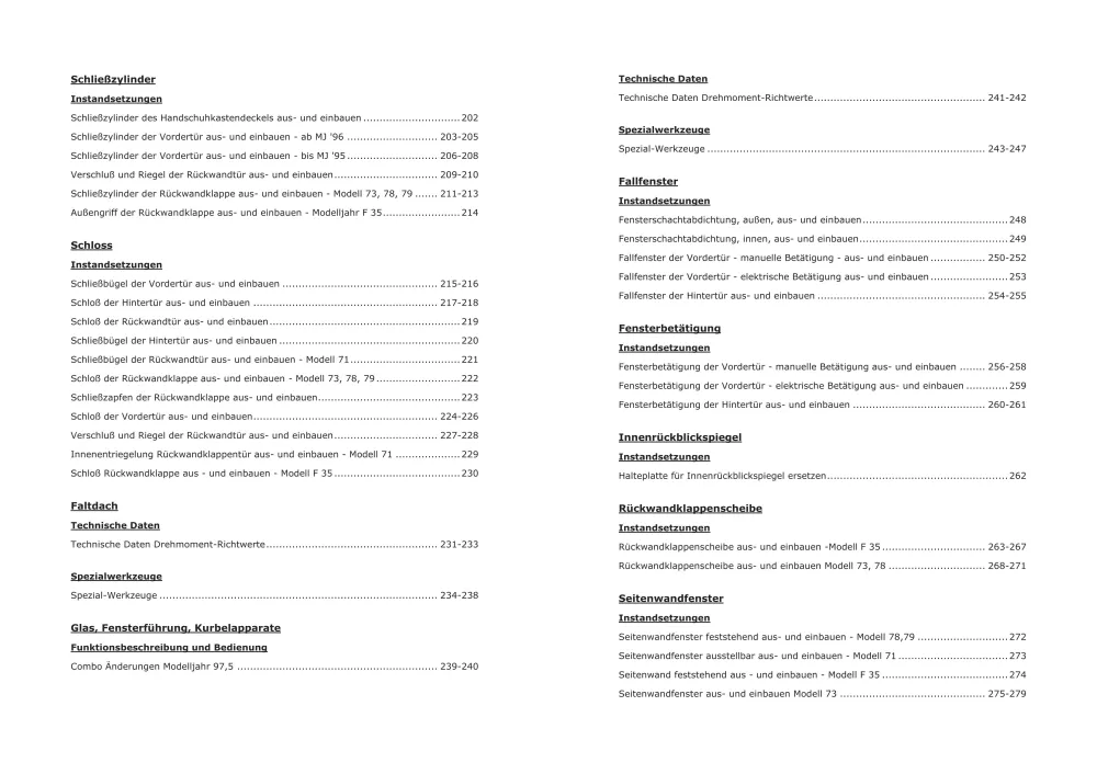 Opel Corsa B Typ S93 Baujahre 1993-2000 Karosserieausstattung Reparaturanleitung