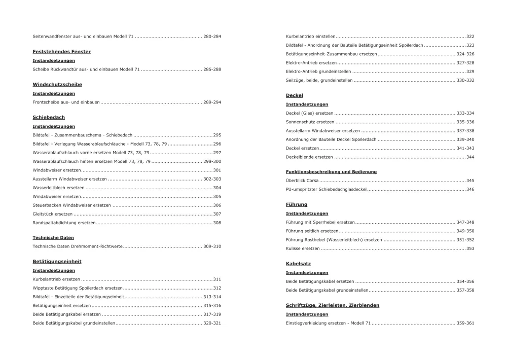 Opel Corsa B Typ S93 Baujahre 1993-2000 Karosserieausstattung Reparaturanleitung