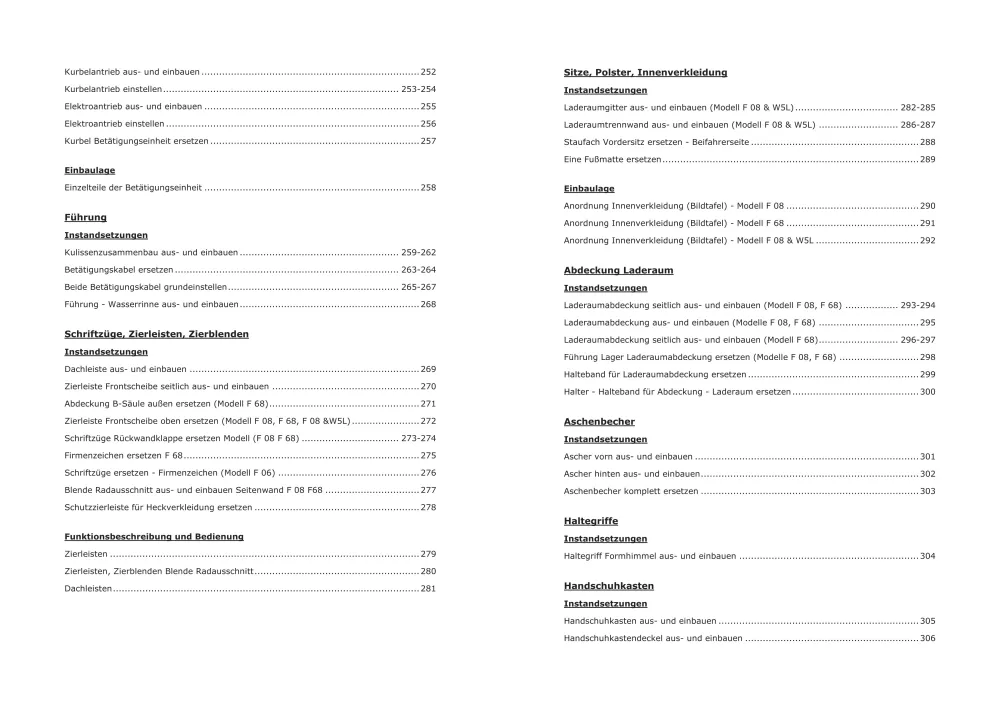Opel Corsa C Typ X01 Baujahre 2000-2006 Karosserieausstattung Reparaturanleitung