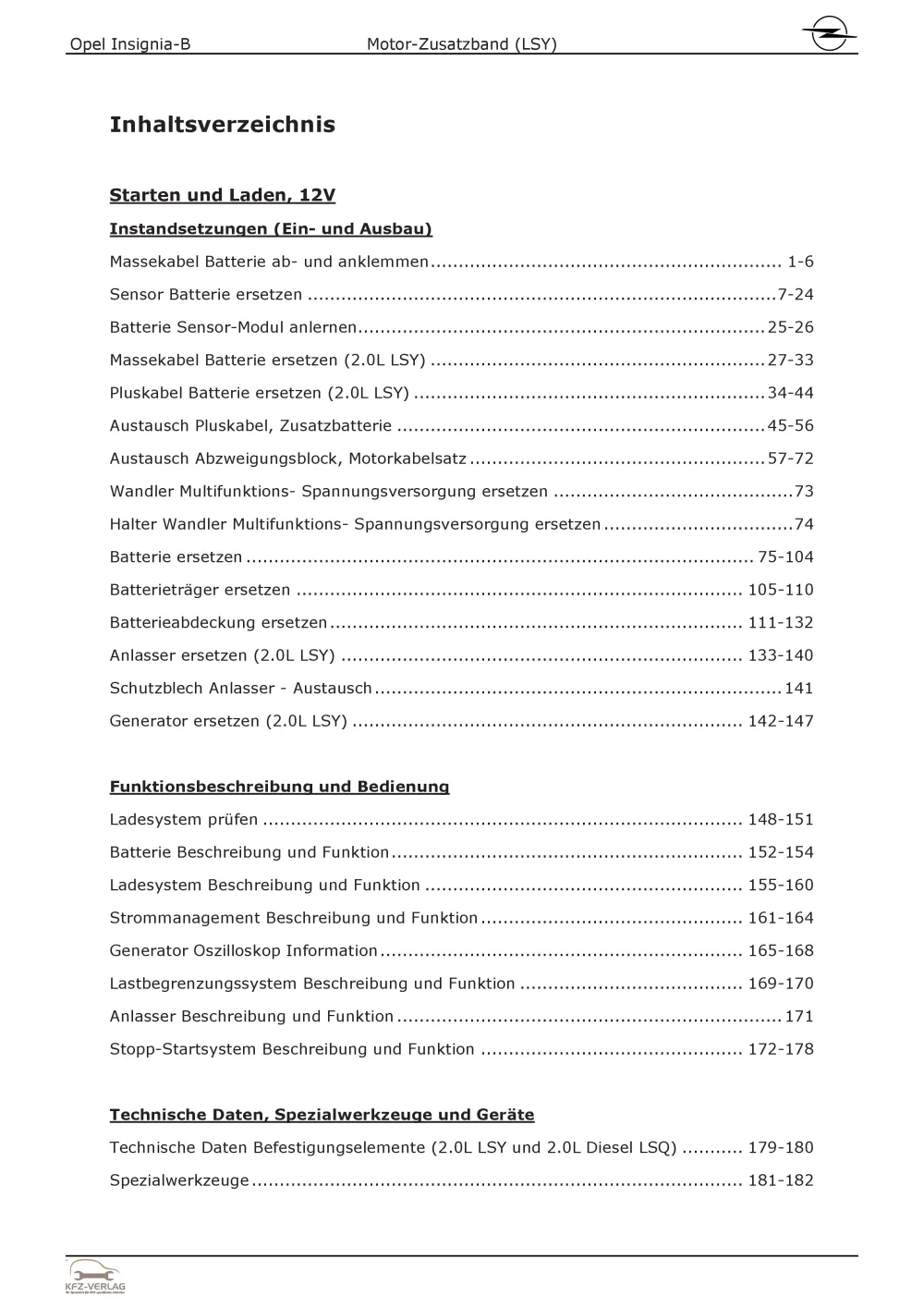 Opel Insignia B (17-22) Benzinmotor Zusatzband 170-230 PS LSY Reparaturanleitung