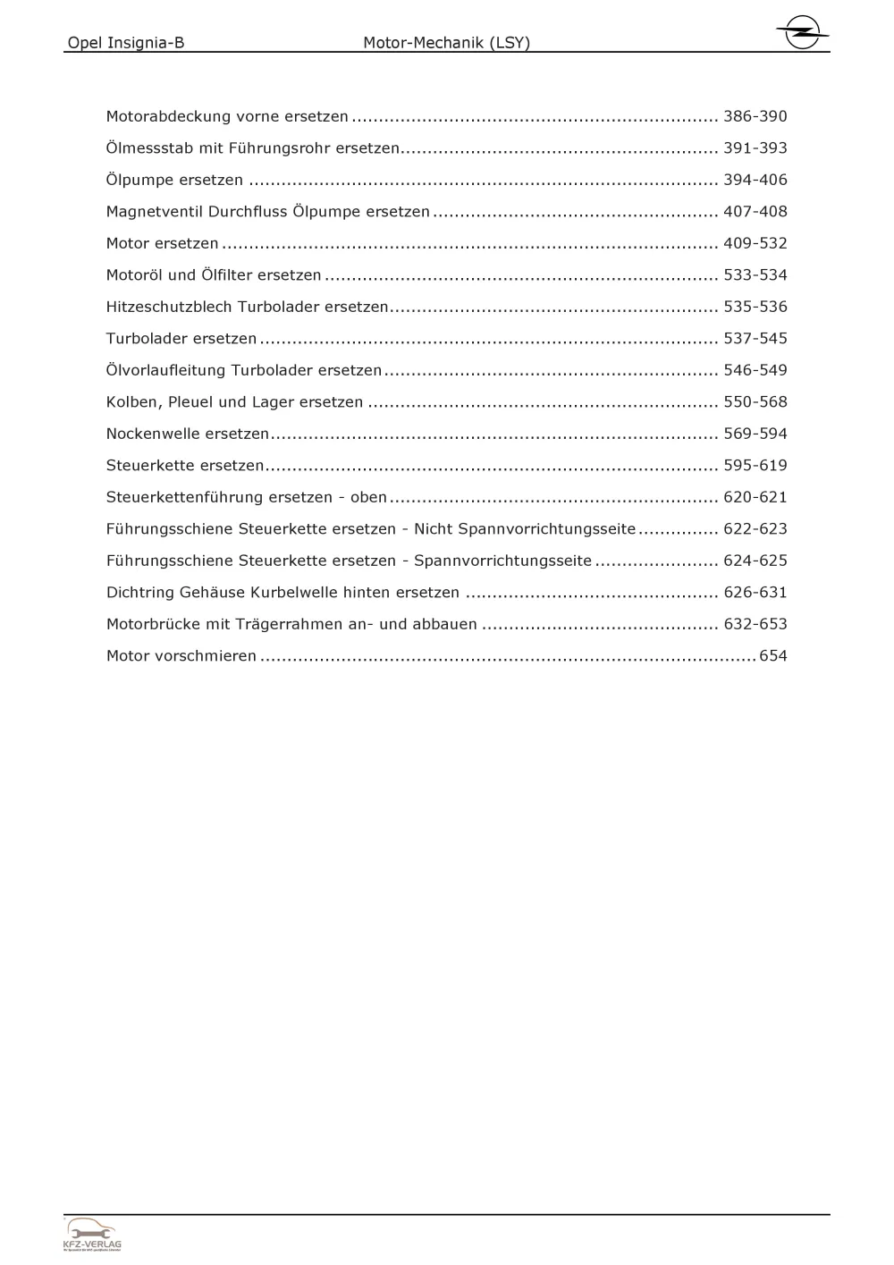 Opel Insignia B (17-22) 4-Zyl 2.0l Benzinmotor 170-230 PS LSY Reparaturanleitung