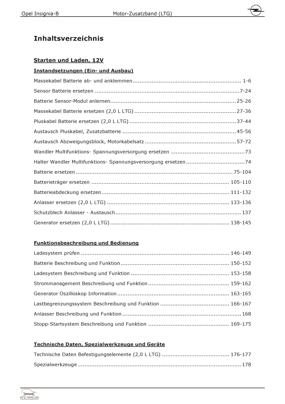 Opel Insignia B Z18 (17-22) Benzinmotor Zusatzband 250 PS LTG Reparaturanleitung