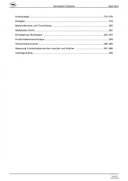 Opel Karl Typ C16 2015-2019 Karosseriesysteme Reparaturanleitung Handbuch