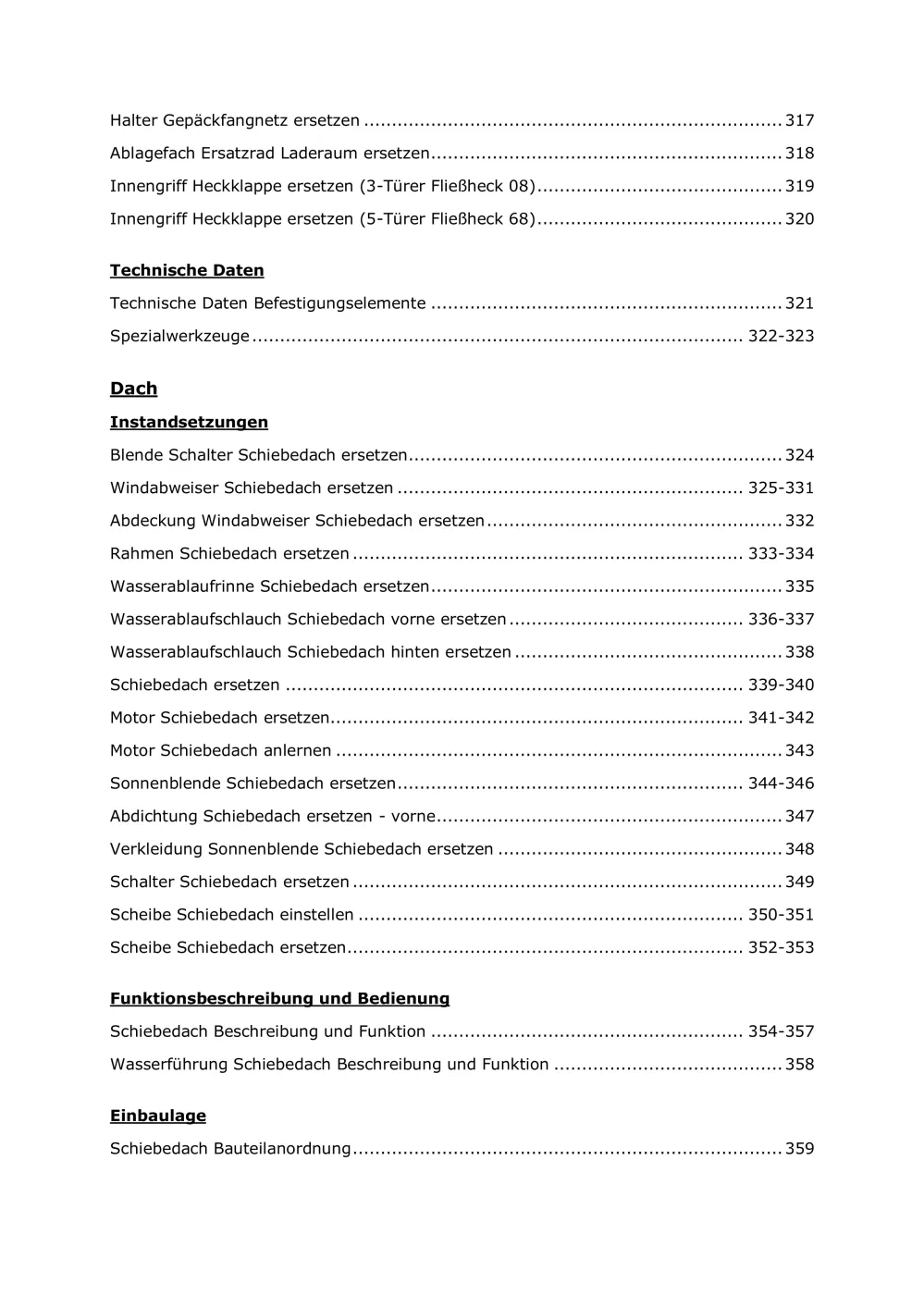 Opel Vivaro B X82 2014-2019 Karosserie Anbauteile Verkleidung Reparaturanleitung
