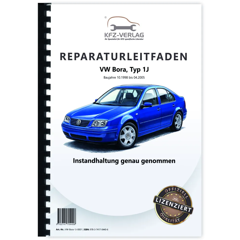 VW Bora Typ 1J 1998-2005 Instandhaltung Inspektion Wartung Reparaturanleitung