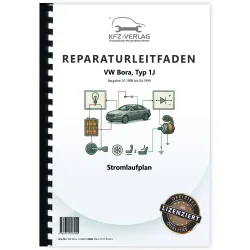 VW Bora Typ 1J 1998-1999 Schaltplan Stromlaufplan Verkabelung Elektrik Pläne
