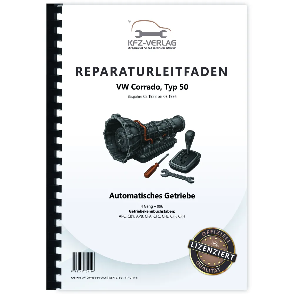 VW Corrado Typ 50 1988-1995 4 Gang Automatikgetriebe 096 Reparaturanleitung