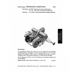 Allgaier Schlepper & Geräte Handbuch Händler Berater Landwirtschaft (Mai 1955)