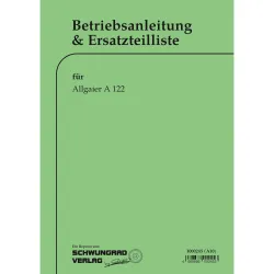 Allgaier A122 Traktor Betriebsanleitung Bedienungsanleitung Ersatzteilliste 1953