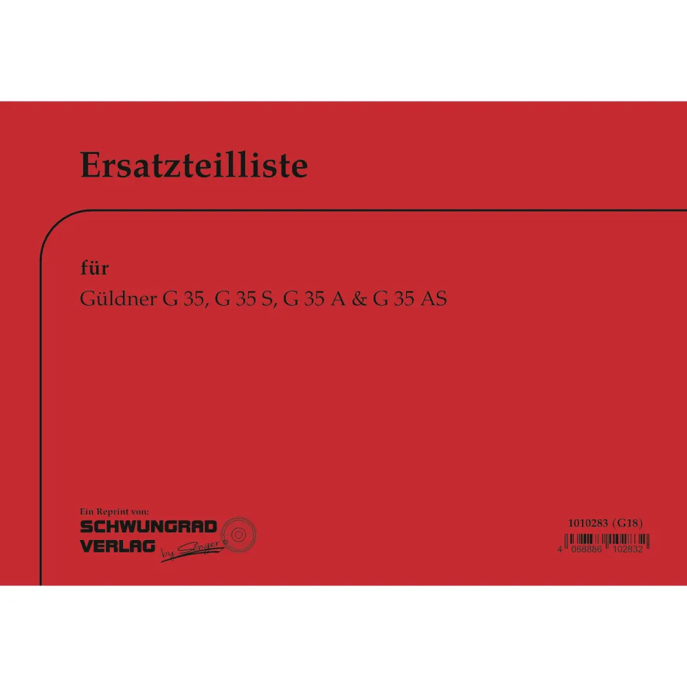 Linde-Güldner G35 G35S G35A G35AS 1967 Traktor Ersatzteilliste Ersatzteilkatalog