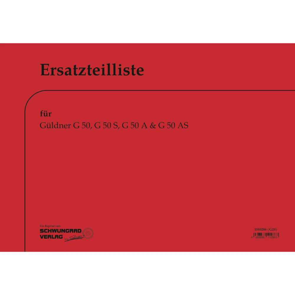 Linde-Güldner G50 G50A G50S G50AS 1964 Traktor Ersatzteilliste Ersatzteilkatalog