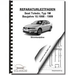 SEAT Toledo Typ 1M 1998-1999 Schaltplan Stromlaufplan Verkabelung Elektrik Pläne