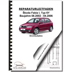 SKODA Fabia Typ 6Y 2002-2006 Schaltplan Stromlaufplan Verkabelung Elektrik Pläne