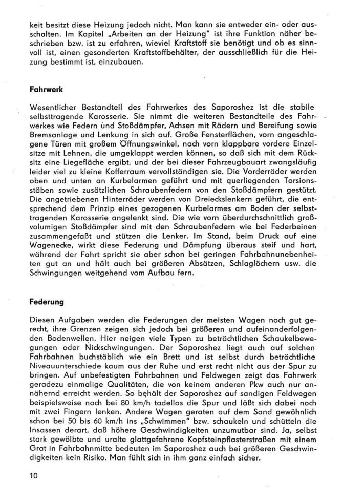 Ich fahre einen Saporoshez 965A/966/968/968A Kontroll-/Reparaturtipps Transpress
