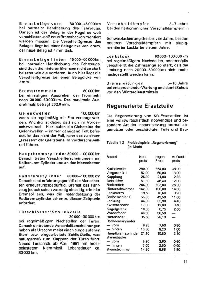 Ich fahre einen Trabant Typ 601 Standard, S Deluxe Reparaturtipps Transpress