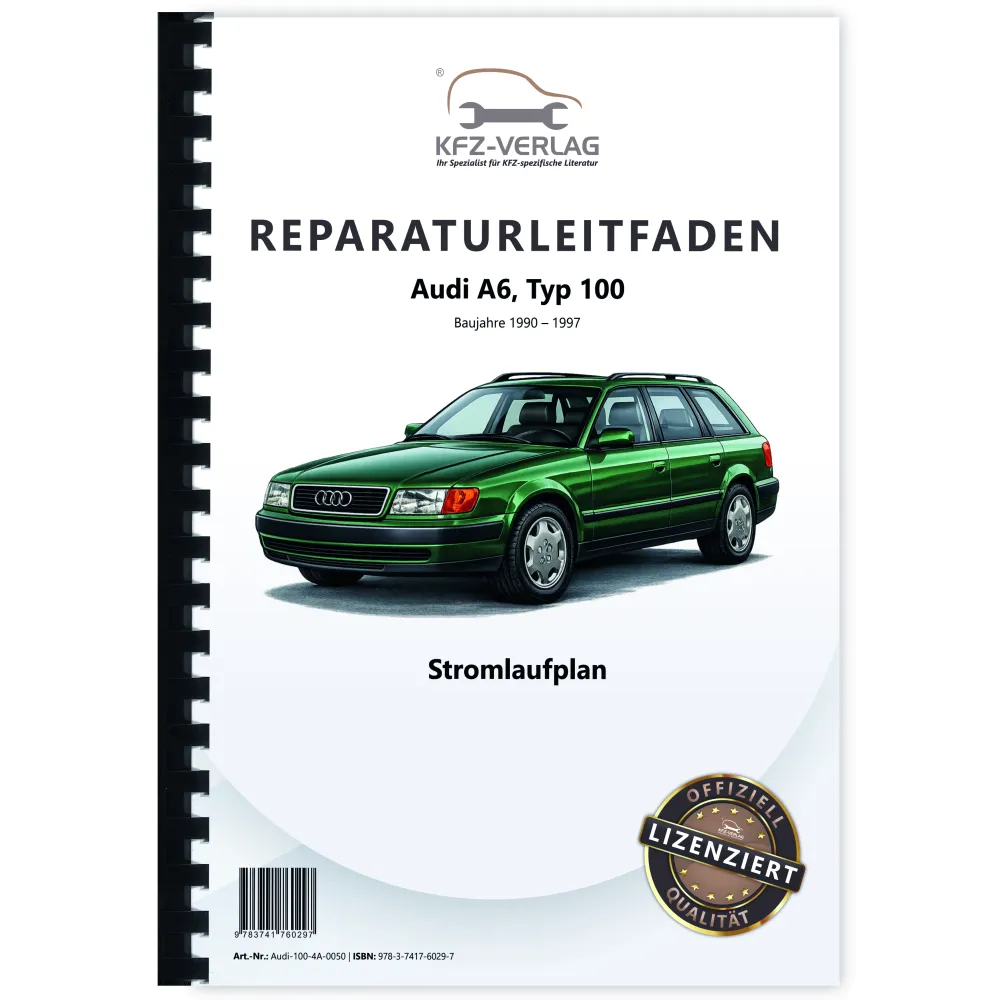 Audi 100 Typ 4A 1990-1997 Schaltplan Stromlaufplan Verkabelung Elektrik Pläne