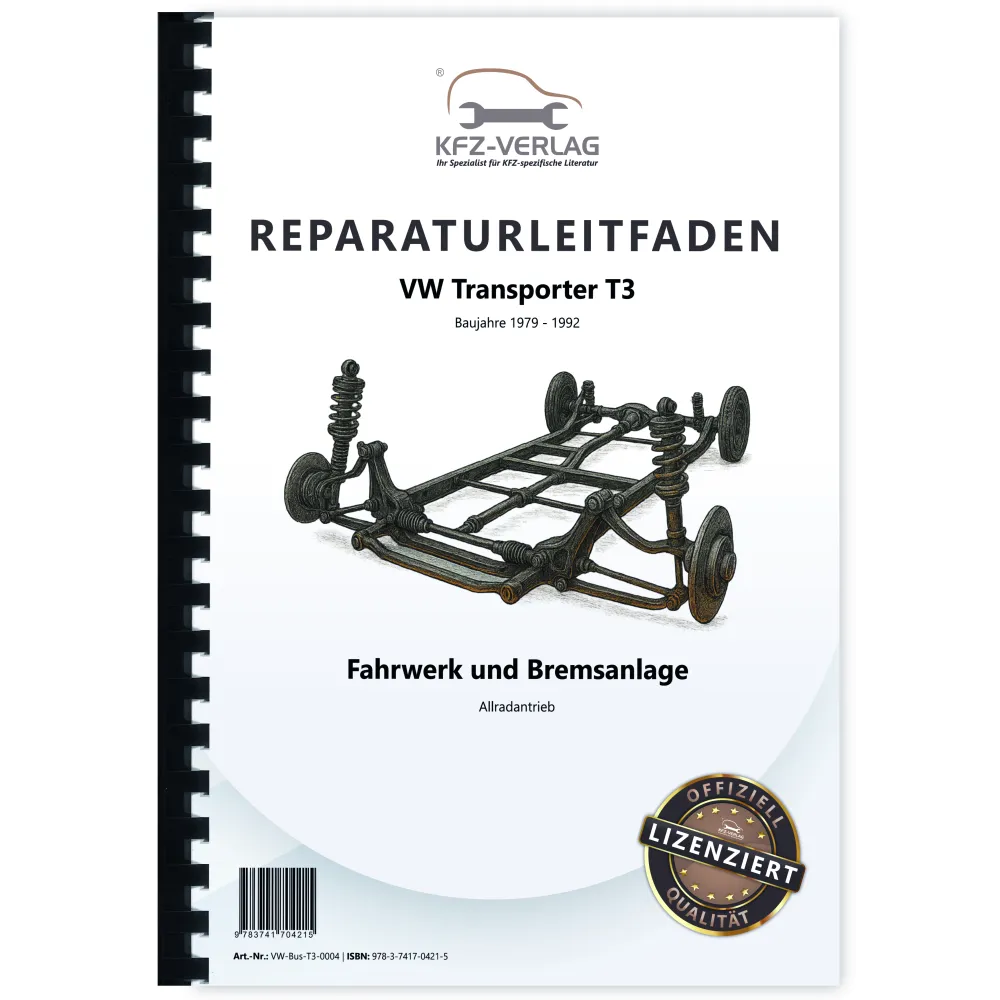 VW Transporter T3 (79-92) Fahrwerk Lenkung Bremsen Allrad Reparaturanleitung
