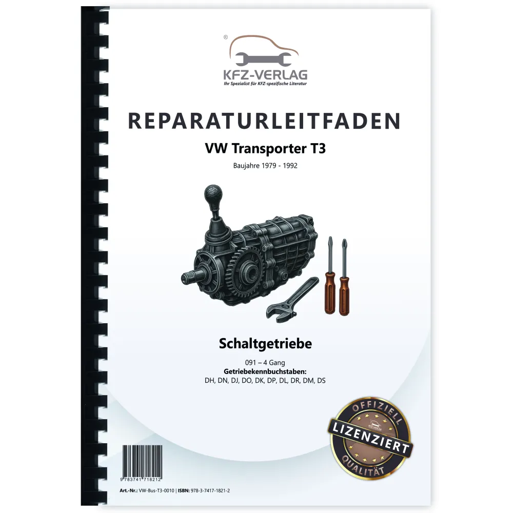 VW Transporter T3 (79-92) 4 Gang Schaltgetriebe 091 Kupplung Reparaturanleitung