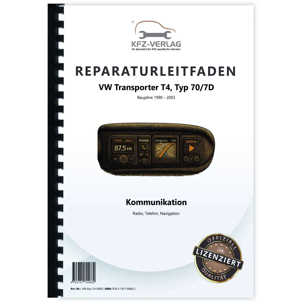 VW Transporter T4 1990-2003 Radio Navigation Kommunikation Reparaturanleitung