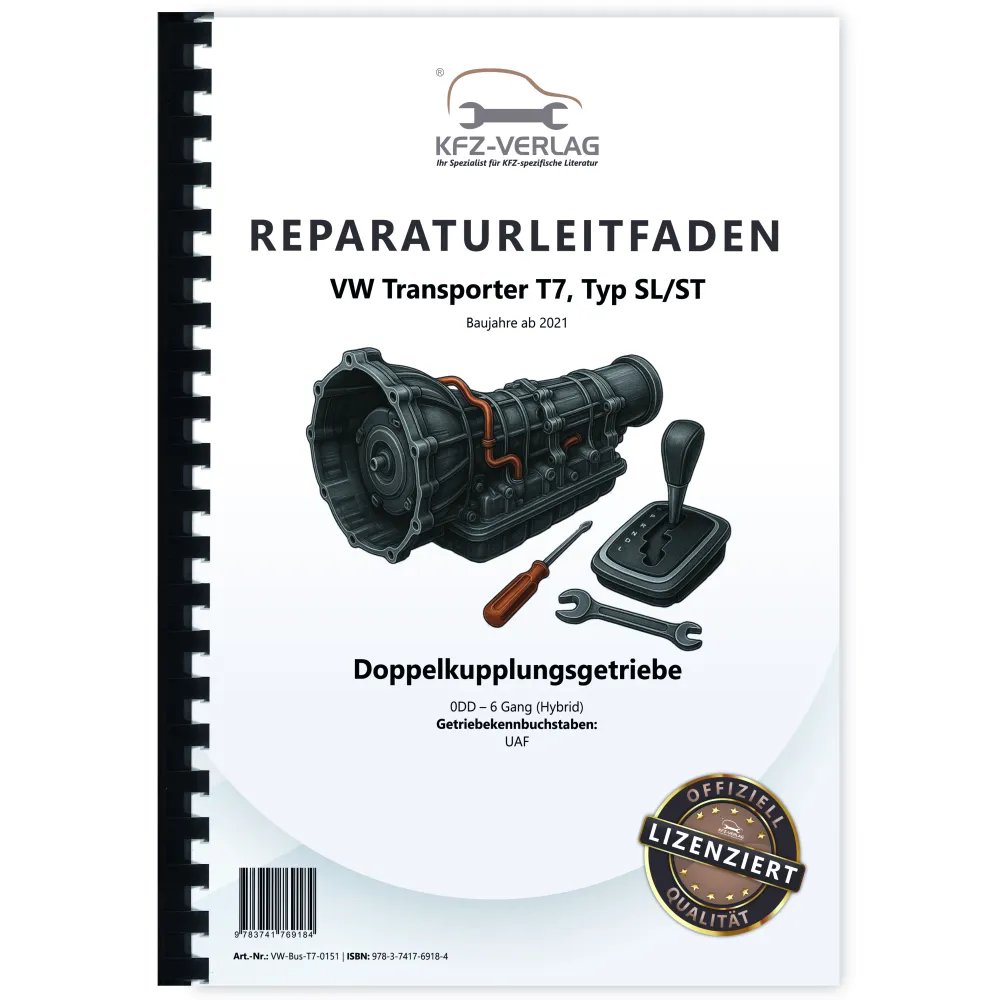 VW Transporter T7 ab 2021 6 Gang Automatikgetriebe DKG 0DD Reparaturanleitung