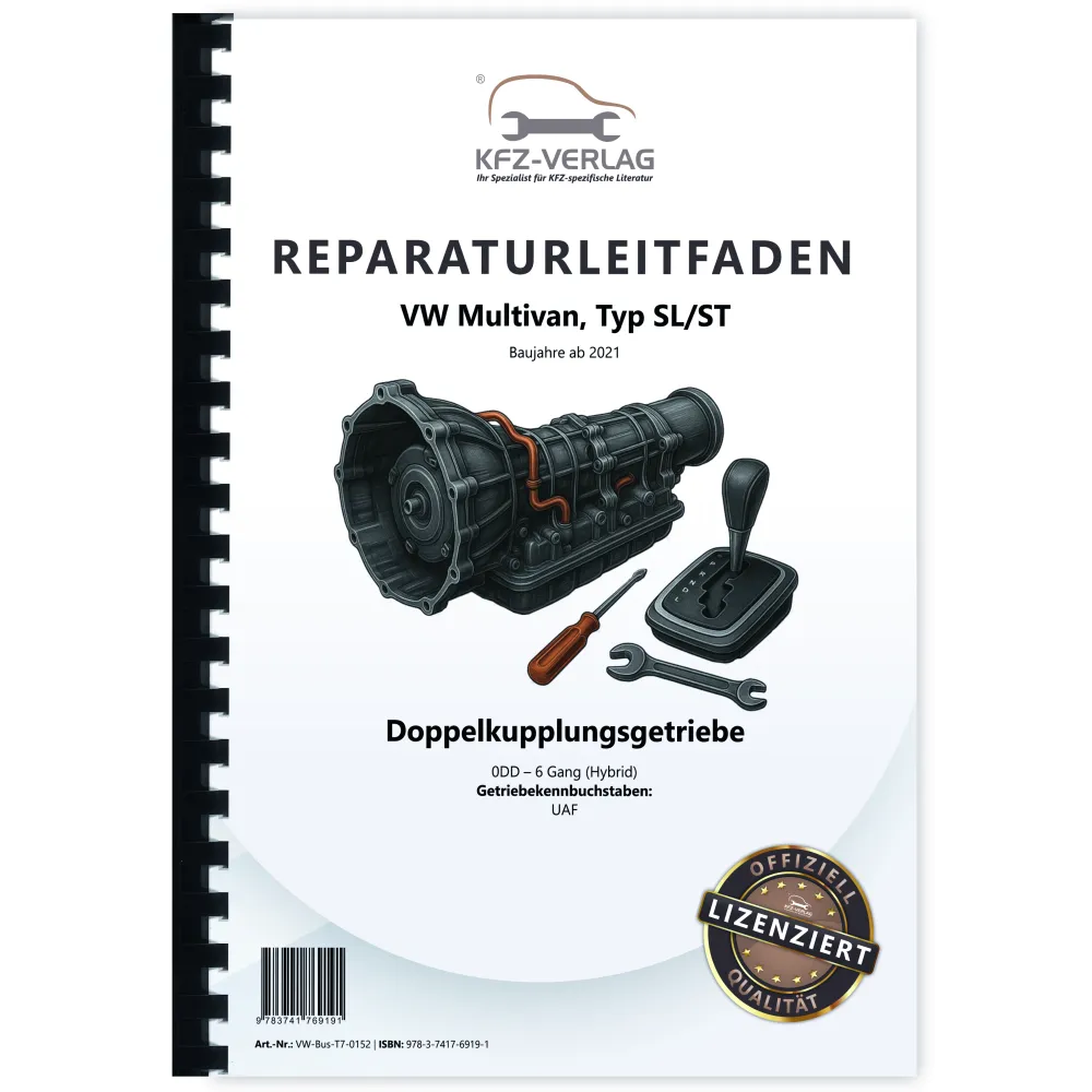 VW Multivan SL ST ab 2021 6 Gang Automatikgetriebe DKG 0DD Reparaturanleitung