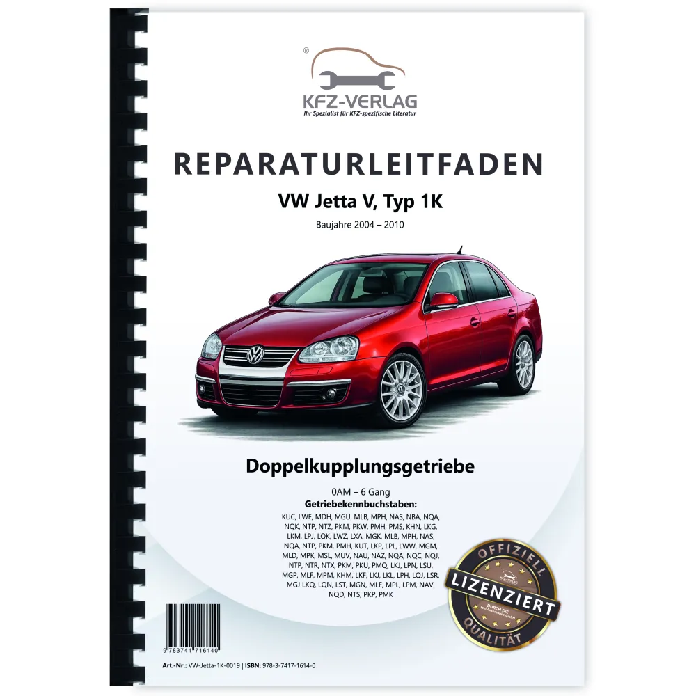 VW Jetta 5 1K (04-10) 7 Gang Automatikgetriebe DSG DKG 0AM Reparaturanleitung