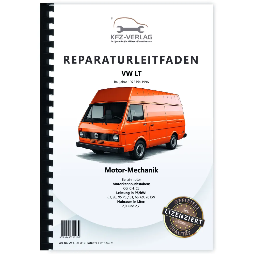 VW LT 1975-1996 4-Zyl. 2,0l 2,7l Benzinmotor 65-75 PS Reparaturanleitung