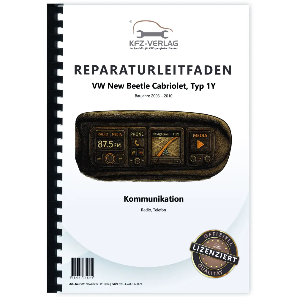 VW New Beetle Cabrio 1Y (03-10) Kommunikation Radio Telefon Reparaturanleitung