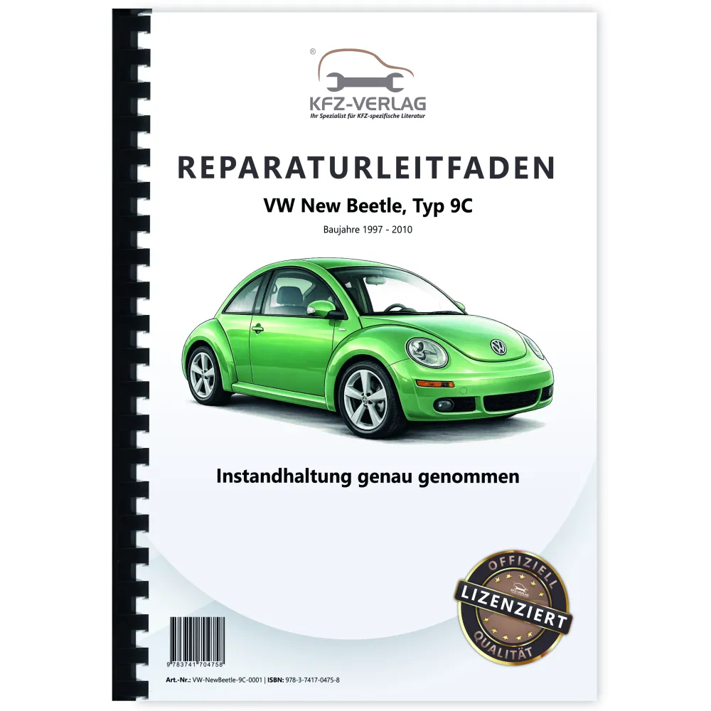 VW New Beetle 9C (97-10) Instandhaltung Inspektion Wartung Reparaturanleitung