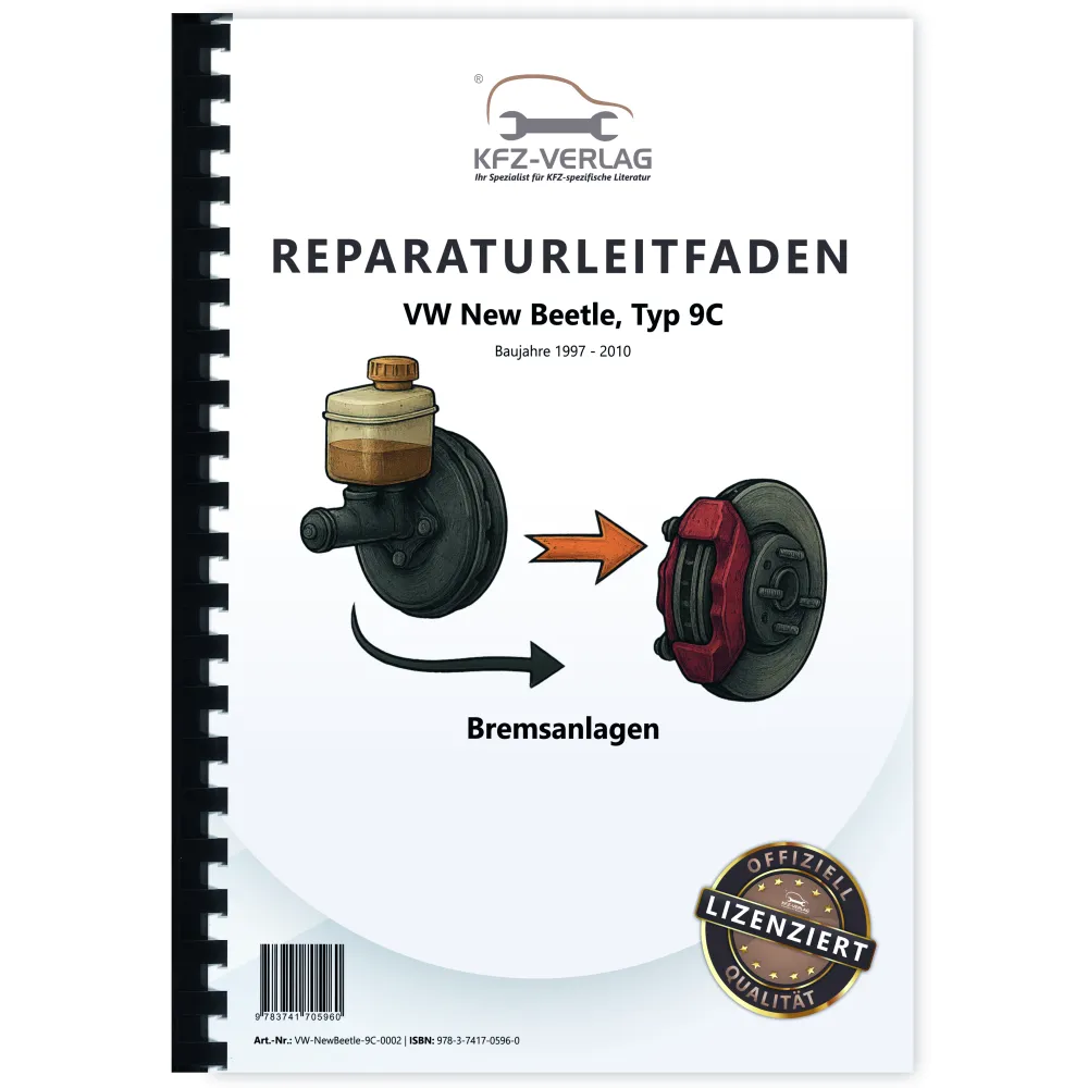 VW New Beetle Typ 9C (97-10) Bremsanlagen Bremsen System Reparaturanleitung