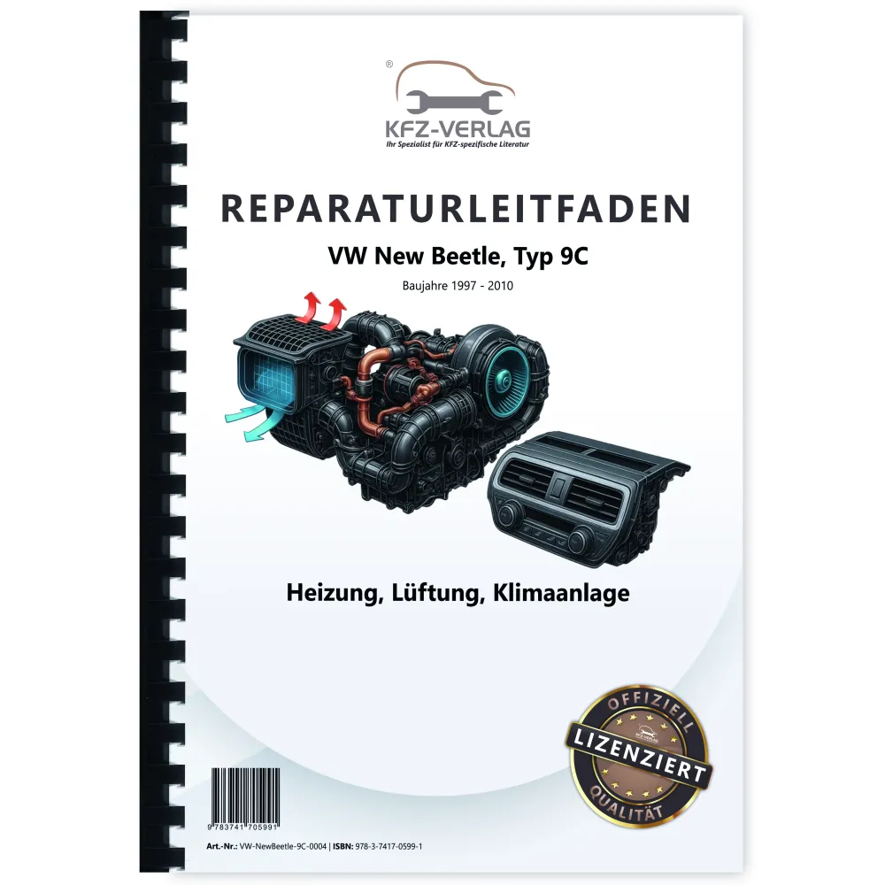 VW New Beetle Typ 9C (97-10) Heizung Belüftung Klimaanlage Reparaturanleitung