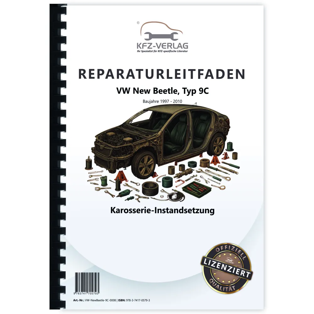 VW New Beetle Typ 9C (97-10) Karosserie Unfall Instandsetzung Reparaturanleitung