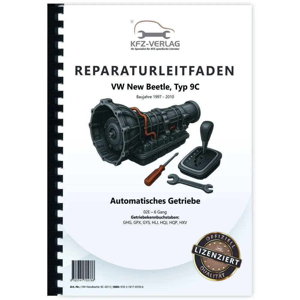 VW New Beetle 9C (97-10) 6 Gang Automatikgetriebe DSG DKG 02E Reparaturanleitung